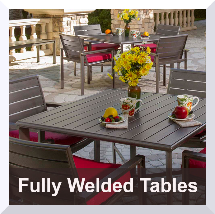 Stamped Aluminum Top Tables