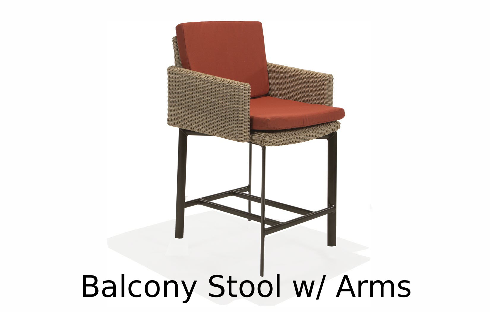 Coeur DAlene Collection Balcony Stool with Arms