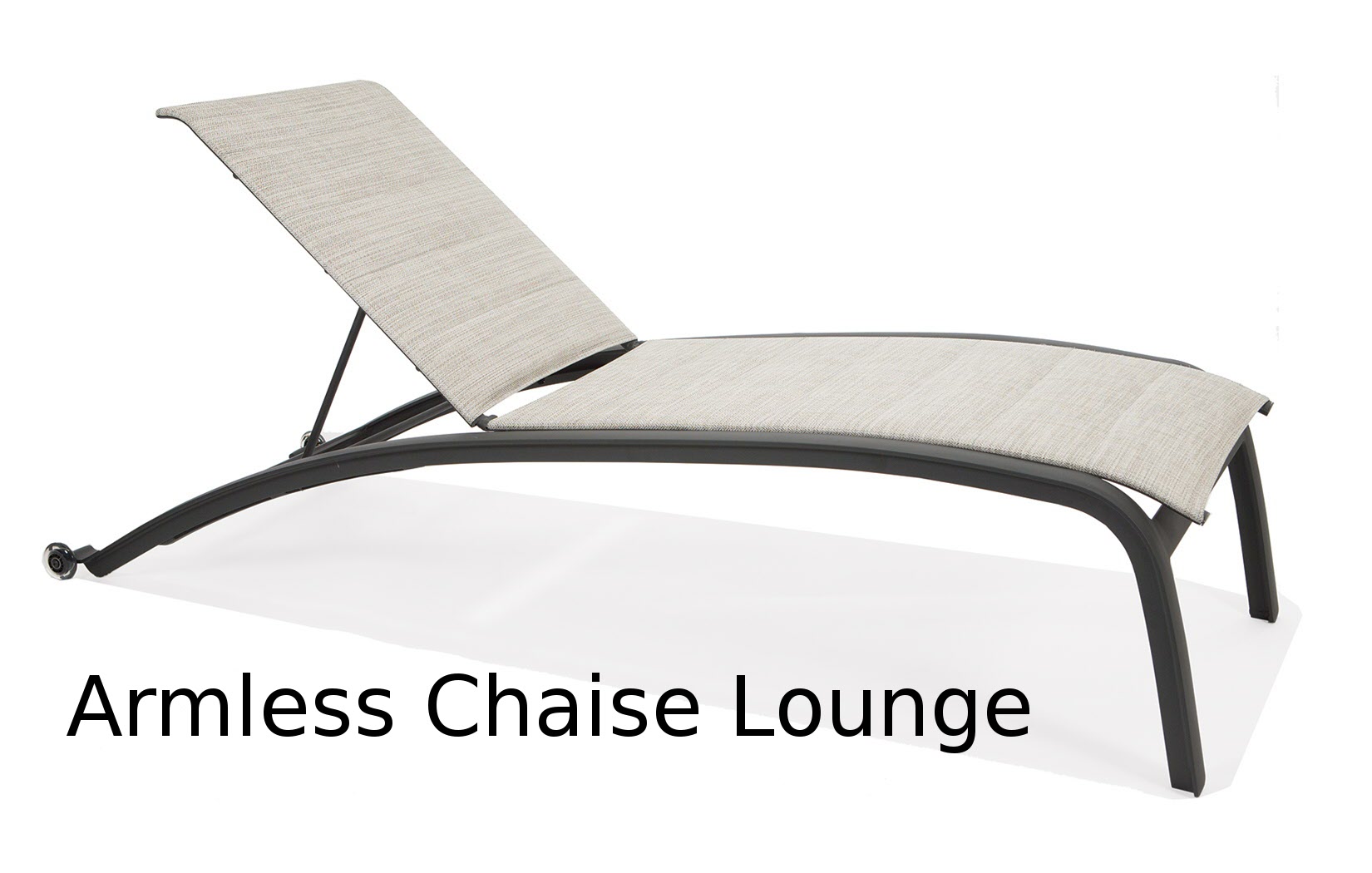 Edge Padded Sling Collection Armless Chaise Lounge