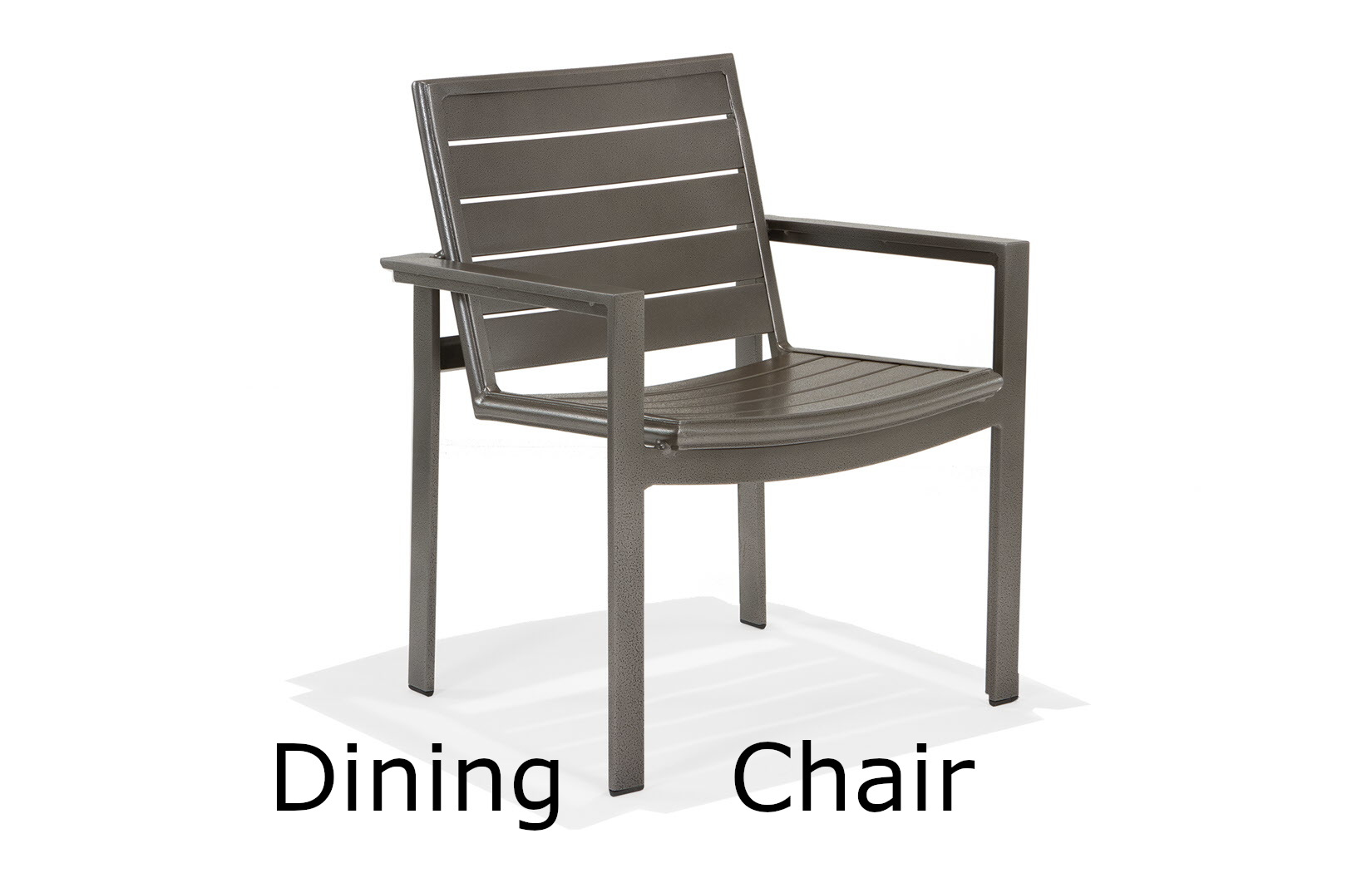 Meza Slat Collection Dining Chair with Arms