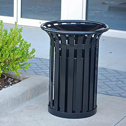 Providence 20 Gallon Steel Strap Trash Receptacle