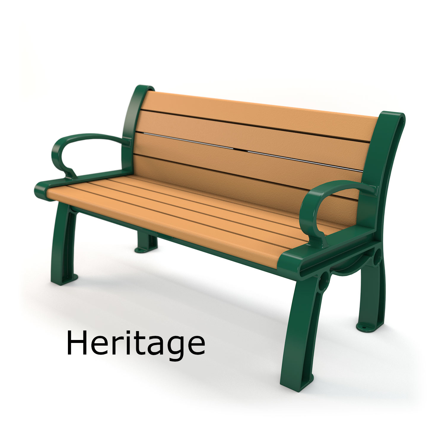 Heritage Recycled Plastic Lumber Park Bench