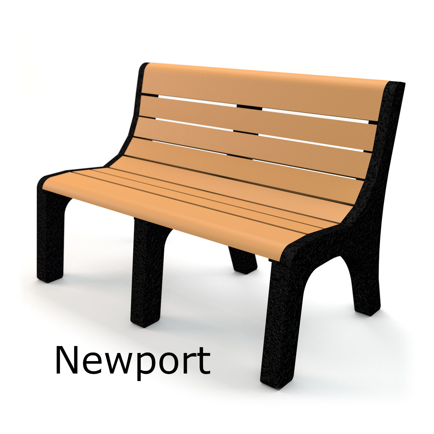 Newport Recycled Plastic Lumber Park Bench