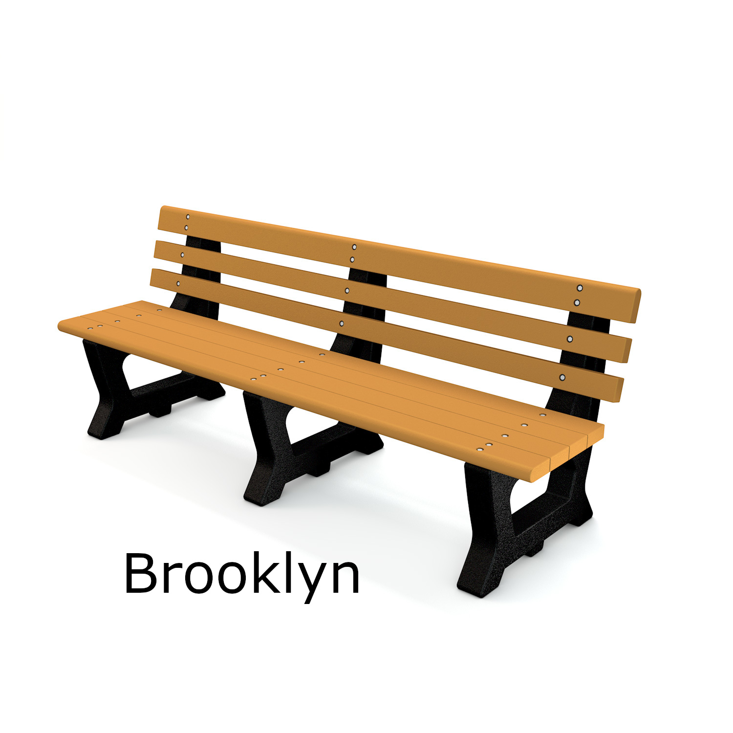 Brooklyn Recycled Plastic Lumber Park Bench