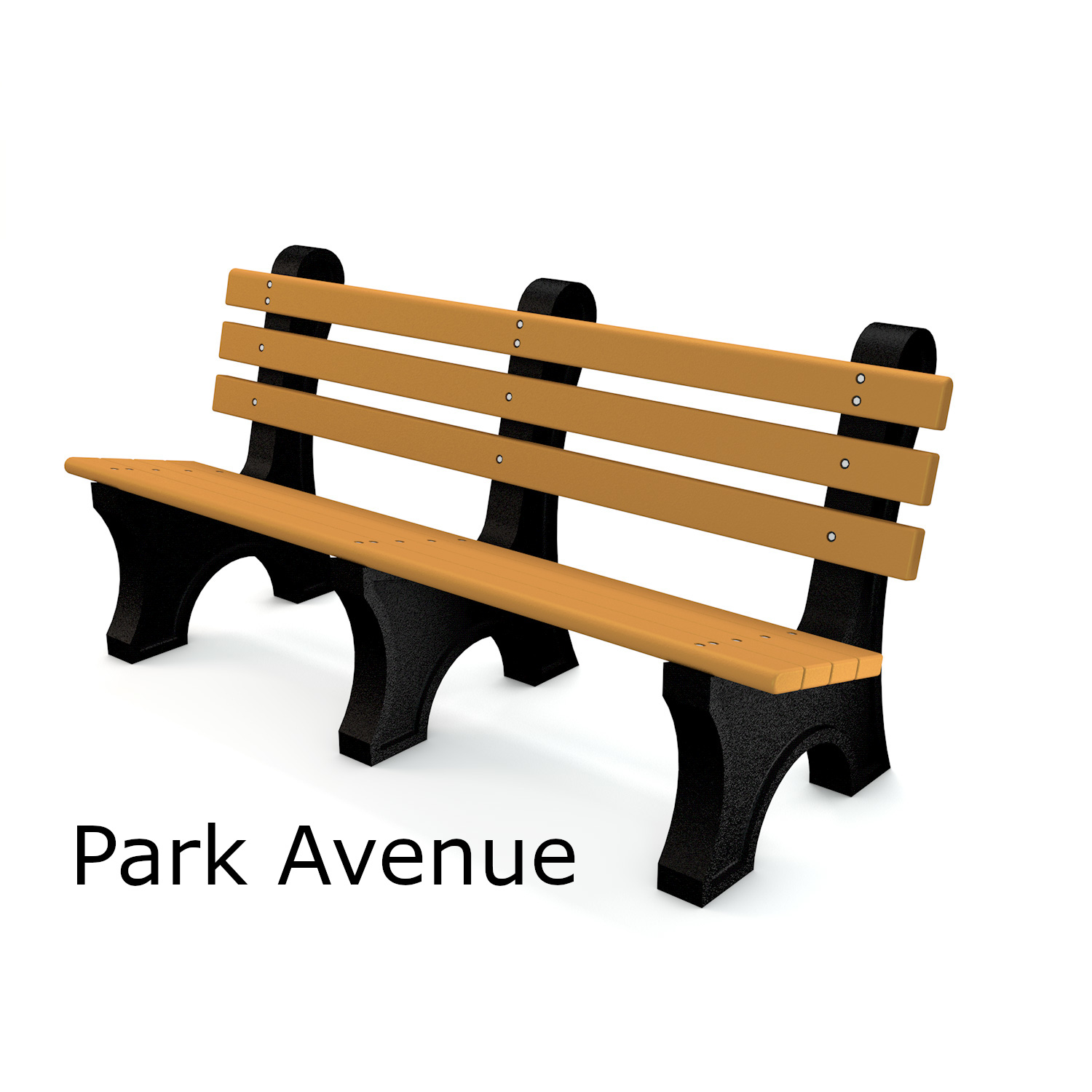 Comfort Park Avenue Recycled Plastic Lumber Park Bench