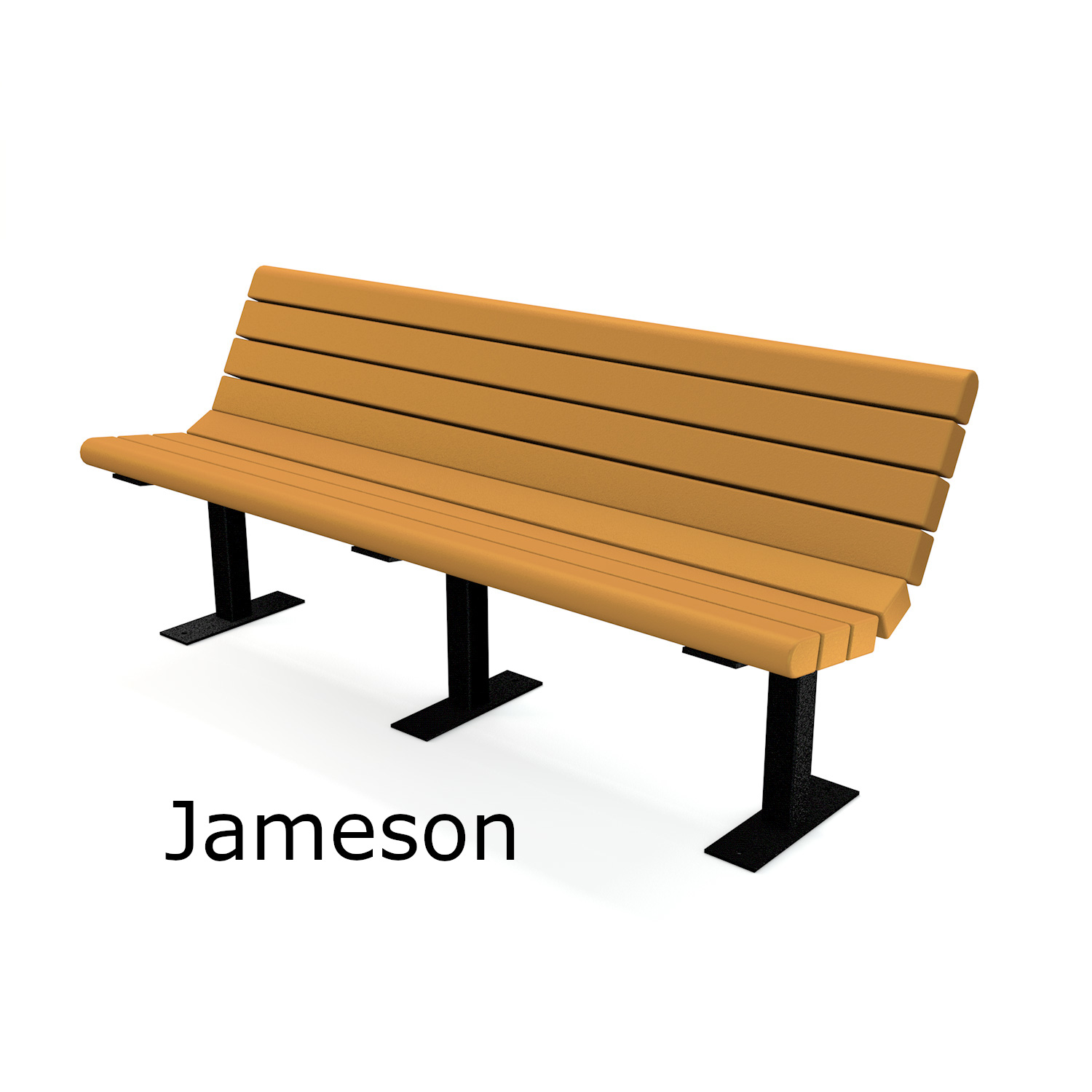 Jameston Recycled Plastic Lumber Park Bench