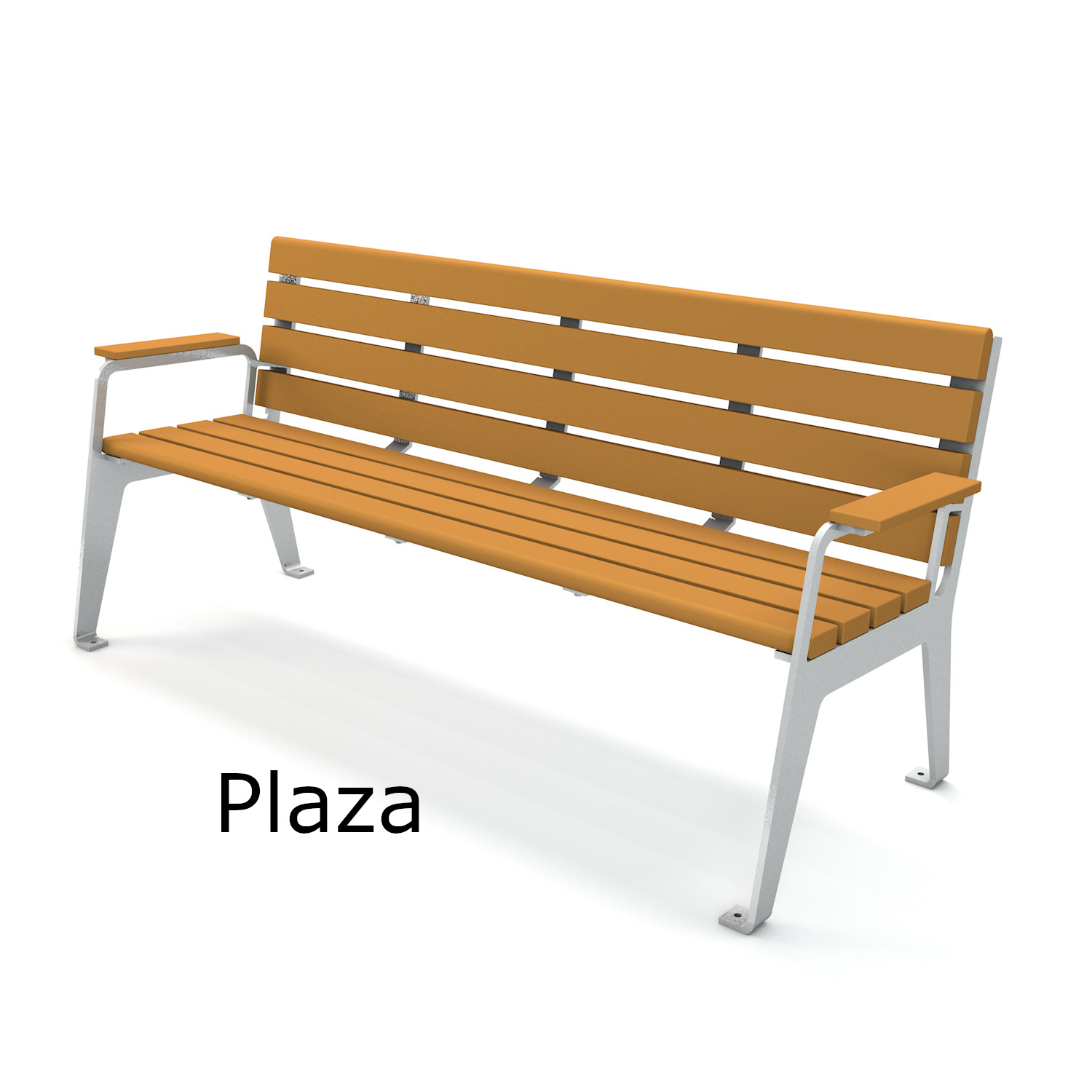 Plaza Recycled Plastic Lumber Park Bench