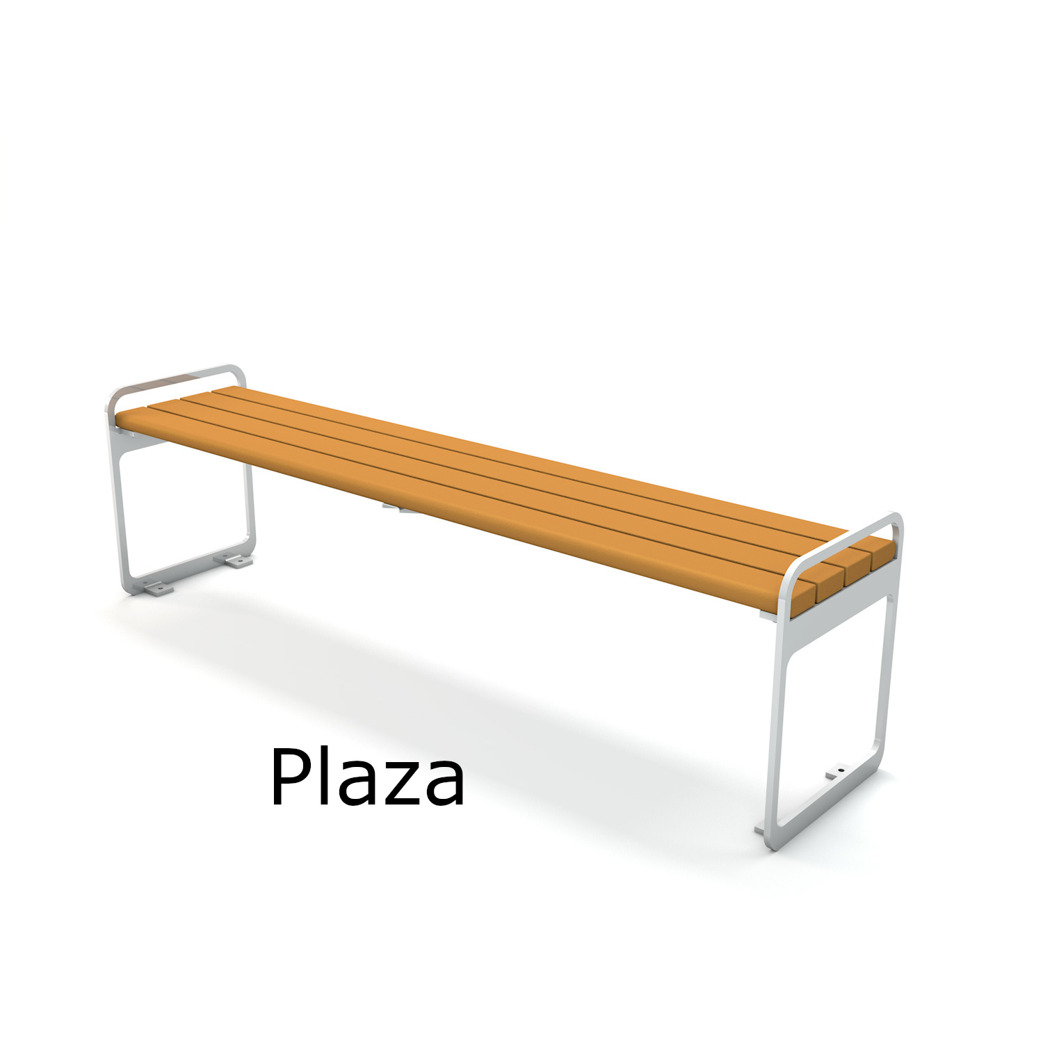 Plaza Recycled Plastic Lumber Flat Bench