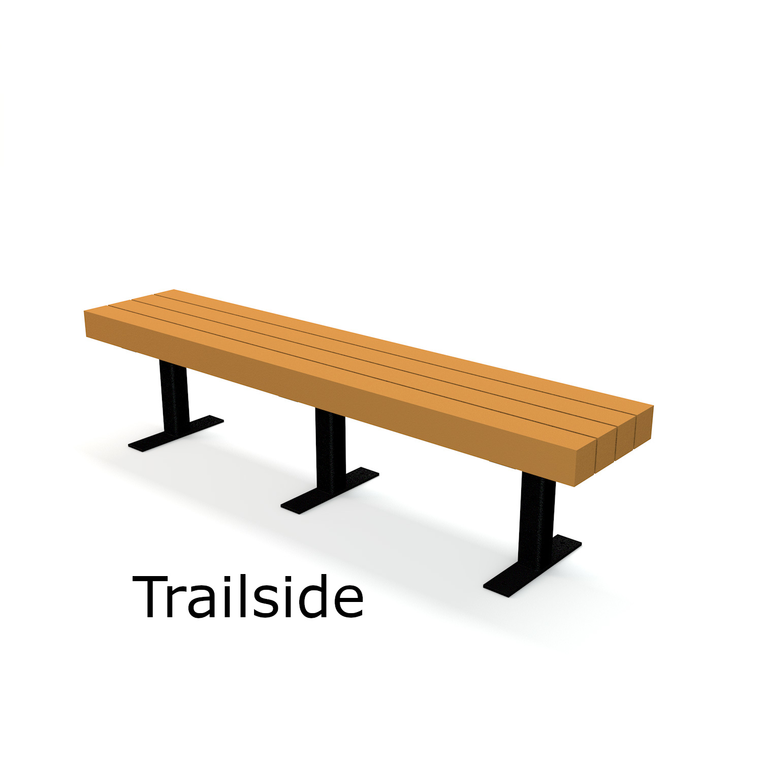 Trailside Recycled Plastic Lumber Flat Bench