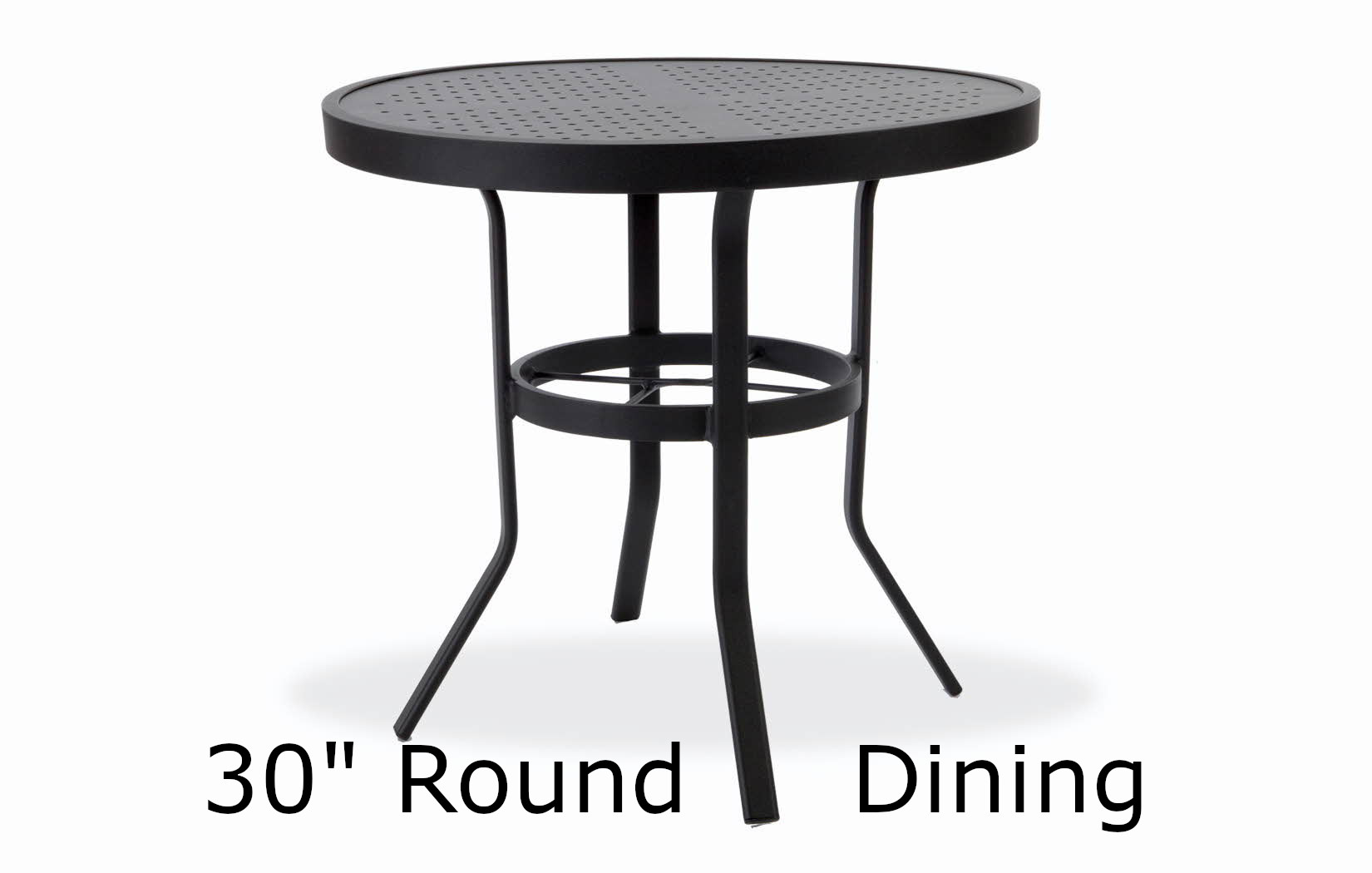 Matrix 30 Inch Round Stamped Aluminum Top Dining Table