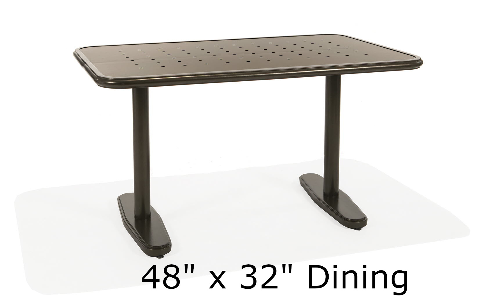 Rectangular Stamped Aluminum Top Table