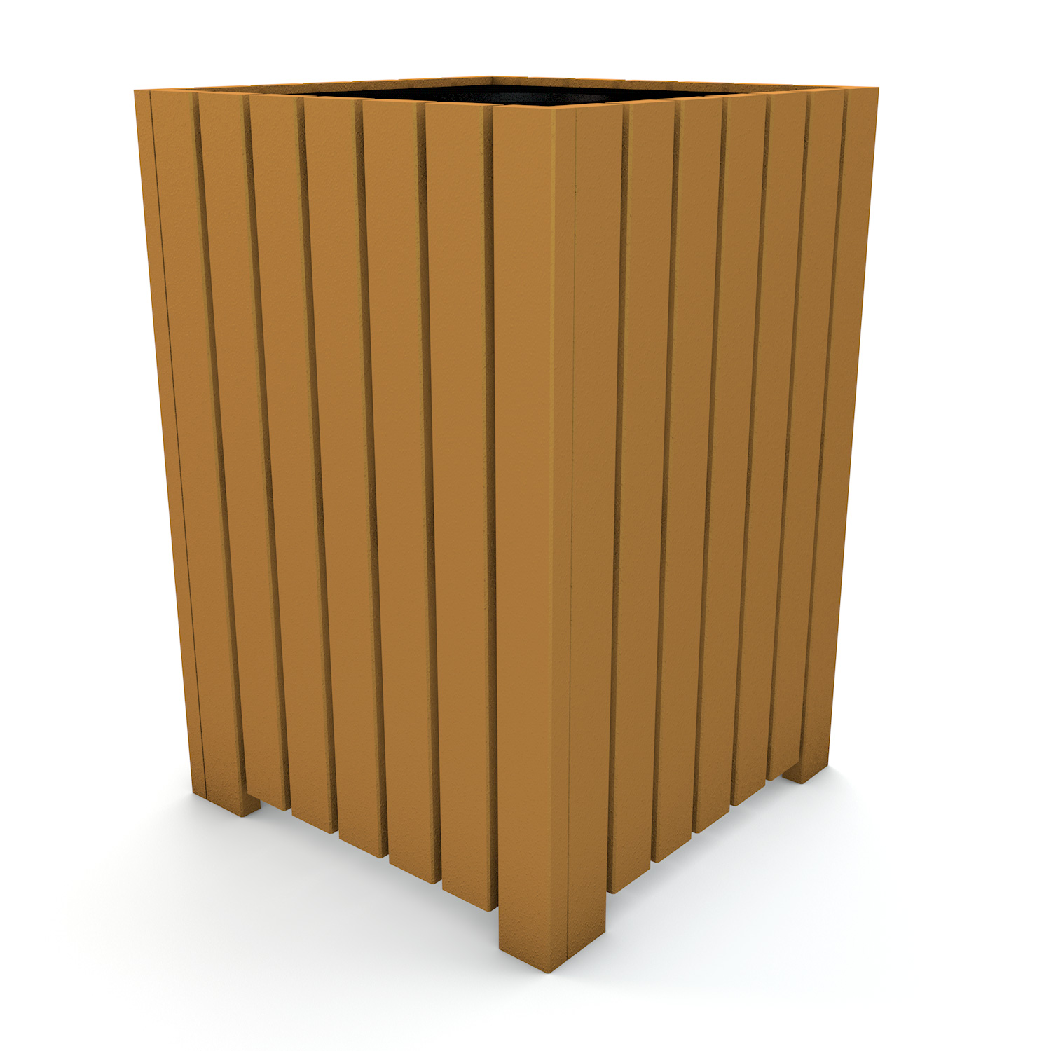 32 Gallon Standard Square Recycled Plastic Trash Receptacle