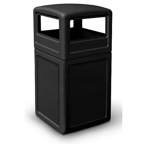 Polytech 42 Gallon Plastic Trash Receptacle with Dome Lid