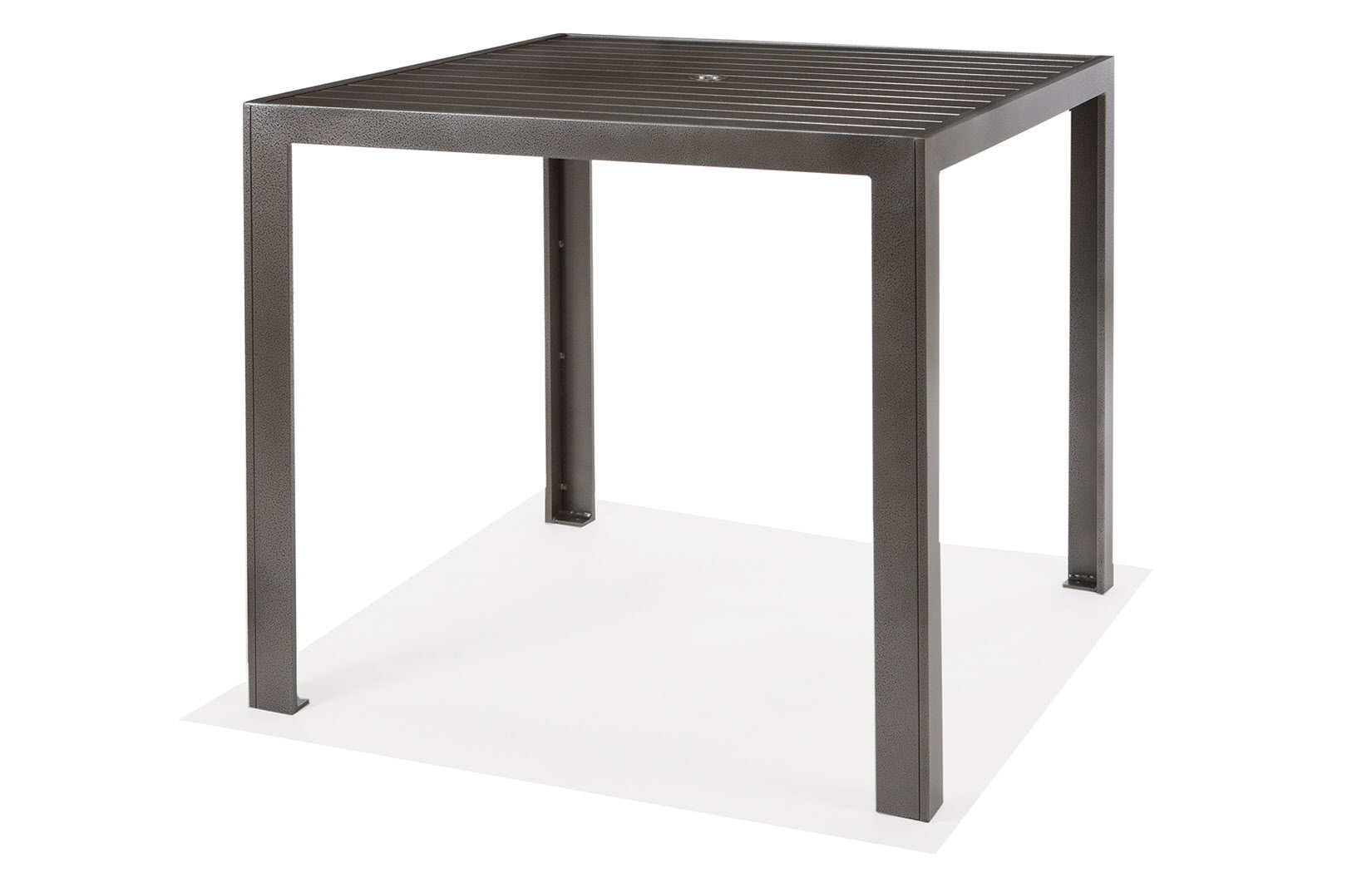 Meza Slat Collection 42 Inch Square Bar Table