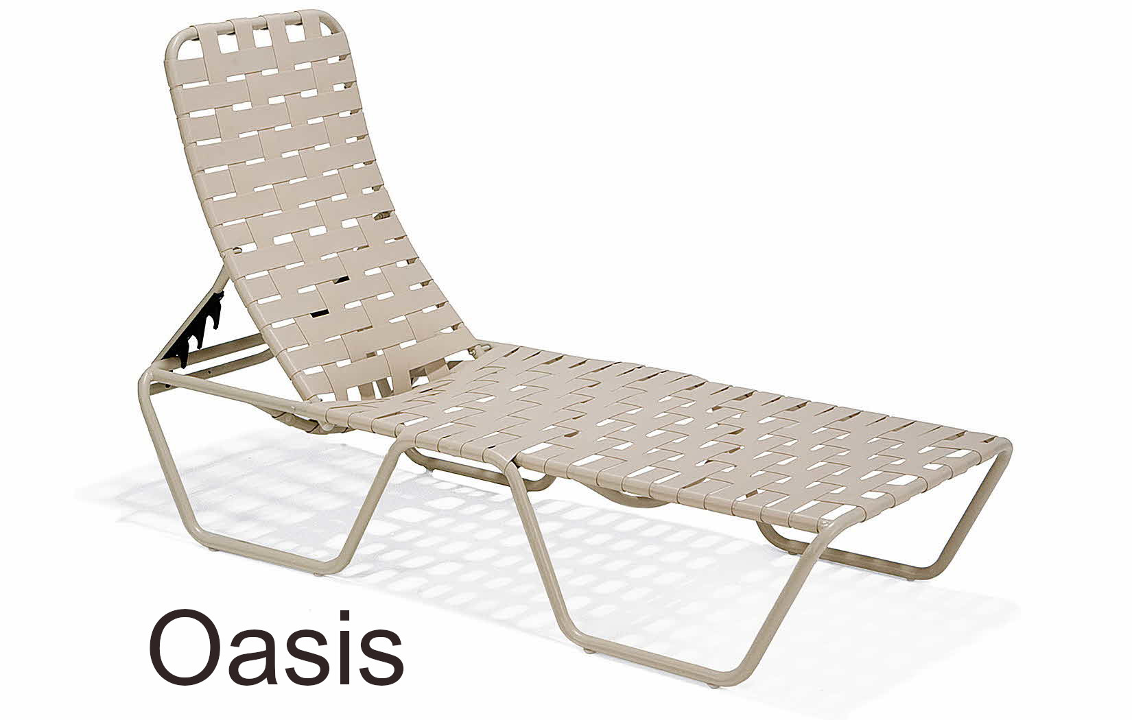 Oasis Crossweave Collection Stacking Chaise Lounge Chair