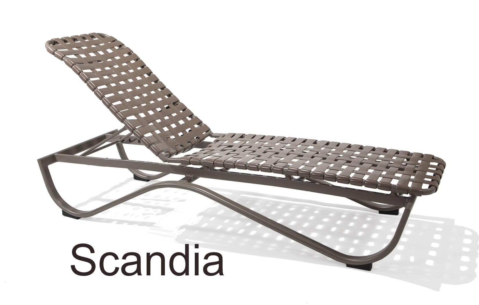 Scandia Crossweave Collection Stacking Chaise Lounge Chair