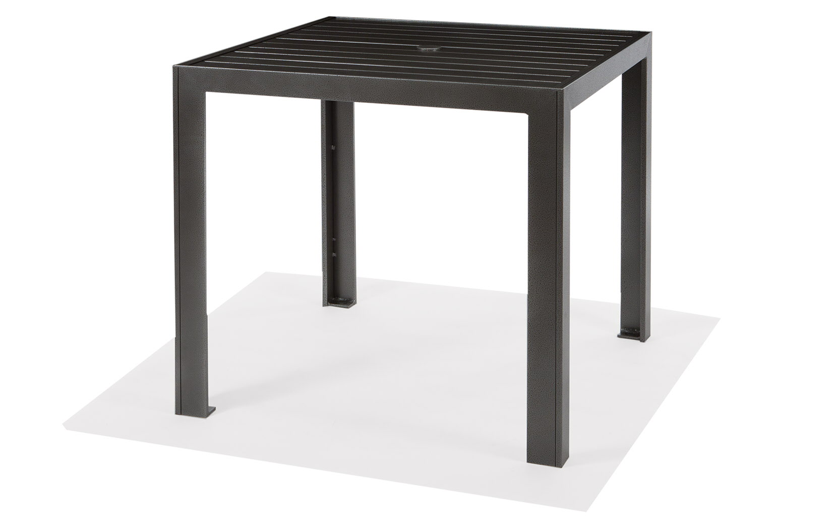 Meza Slat Collection 36 Inch Square Bar Height Table