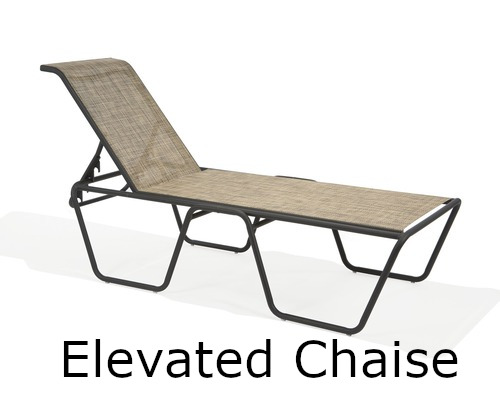 Oasis Sling Collection Elevated Chaise Lounge by Texacraft