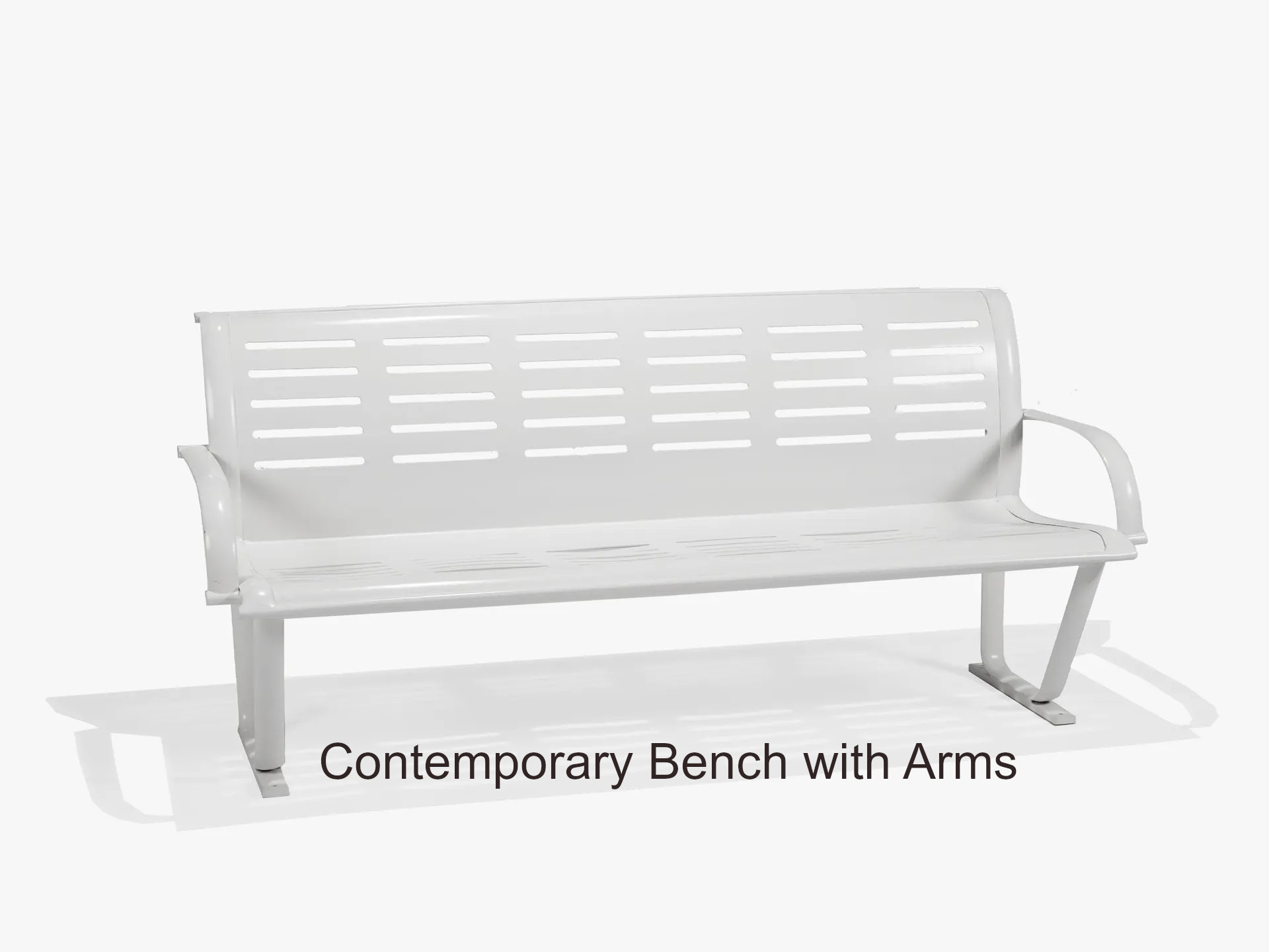 Contemporary Bench with Arms by Texacraft