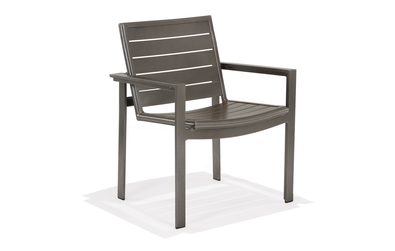 Meza Slat Collection Nesting Dining Chair with Arms by Texacraft