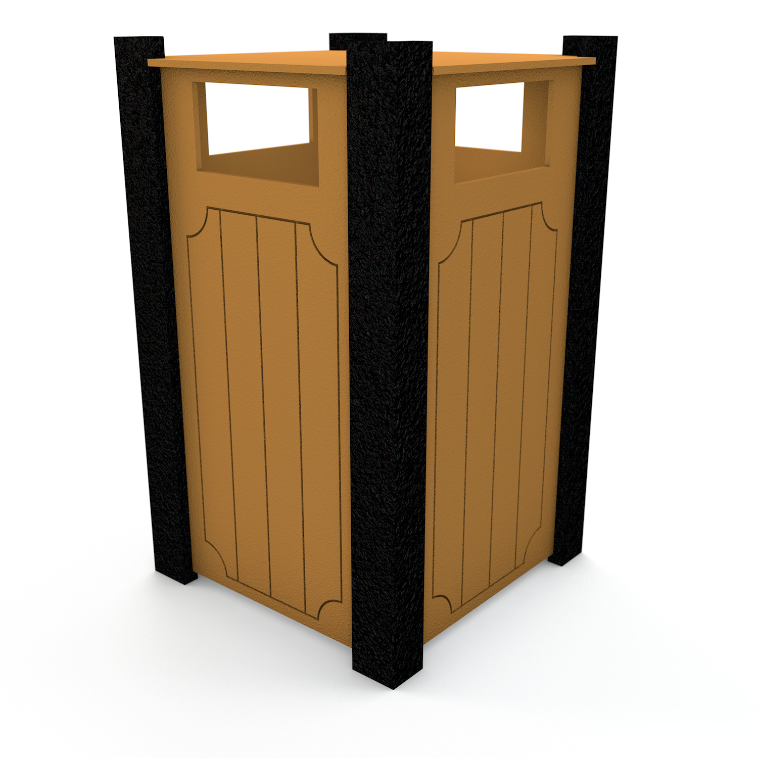 Frog Furnishings Ridgeview 32 Gallon Recycled Plastic Trash Receptacle