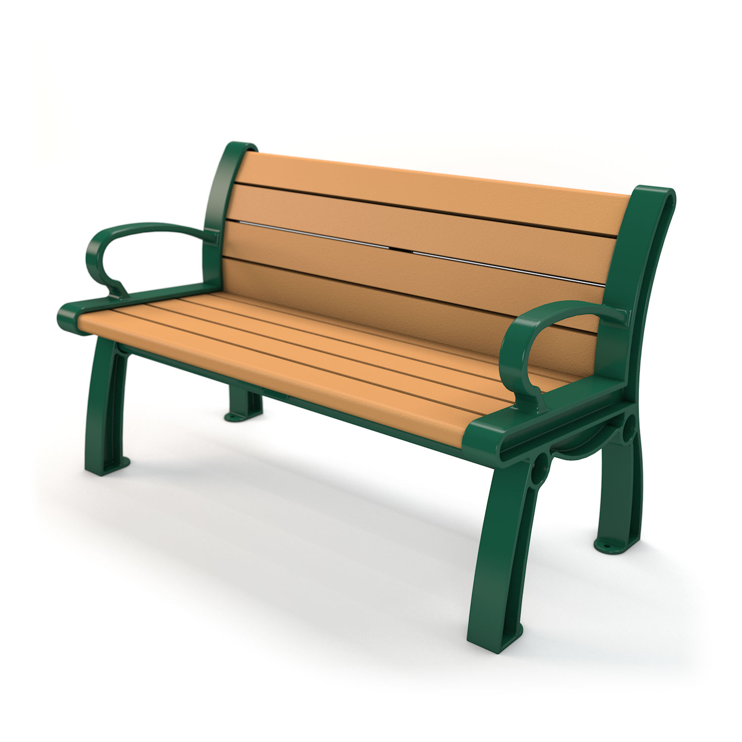 Heritage Recycled Plastic Lumber Park Bench by Frog Furnishings