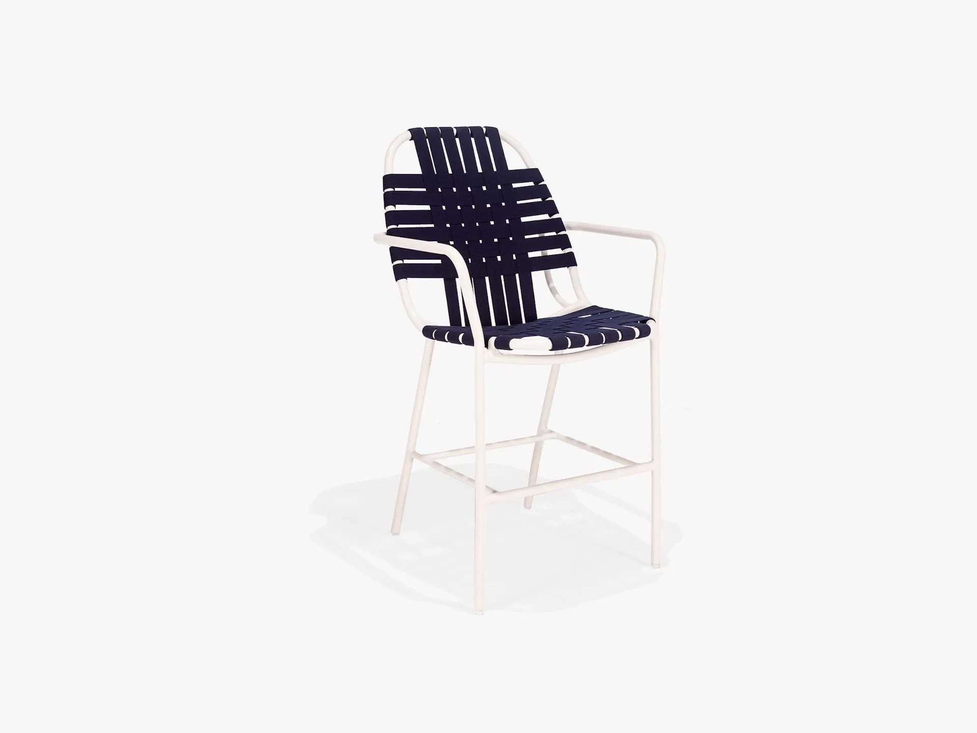 Surf Suncloth Weave Collection Balcony Height Stool with Arms by Texacraft