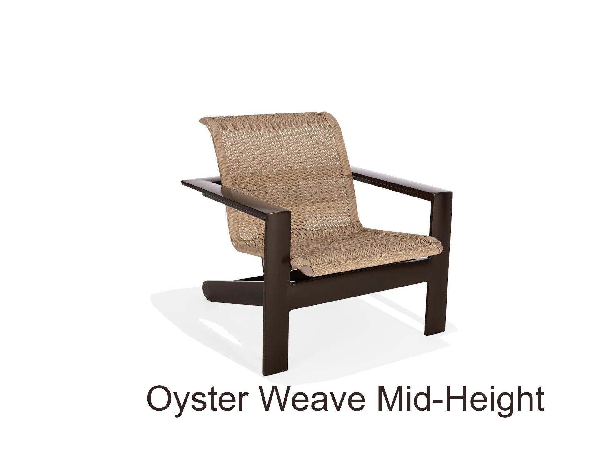 Coeur D'Alene Collection Mid Height Adirondack Lounge Chair with Oyster Weave