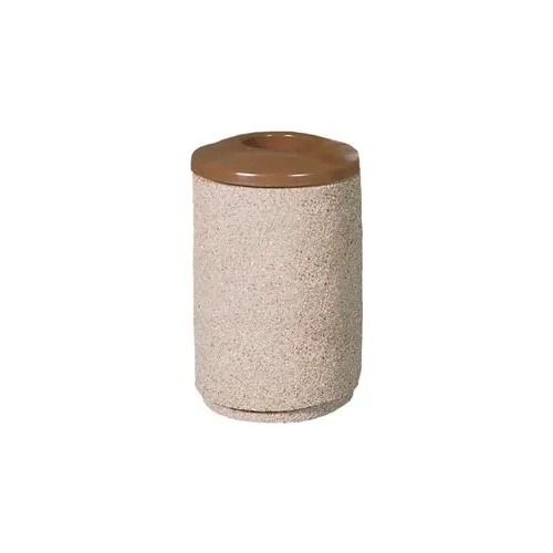 36 Gallon Round Concrete Trash Receptacle