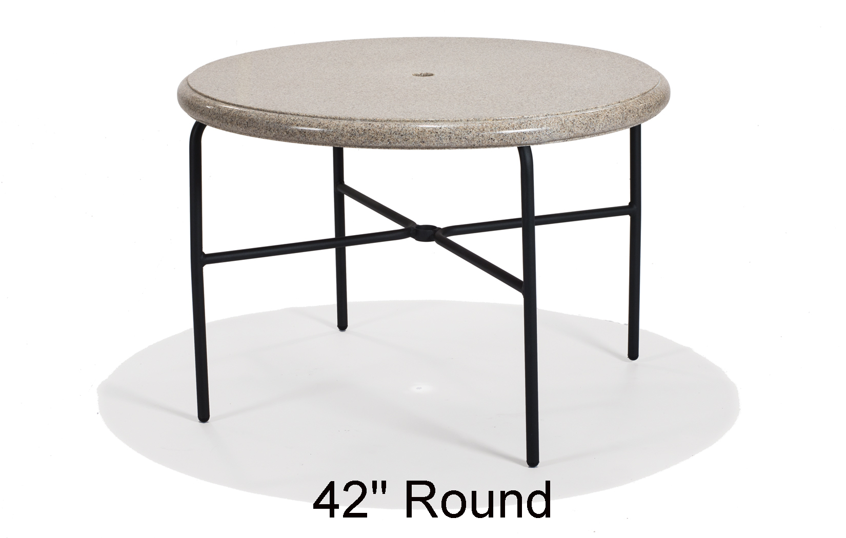 42 Inch Round Fiberglass Cultured Granite Top Table by Texacraft
