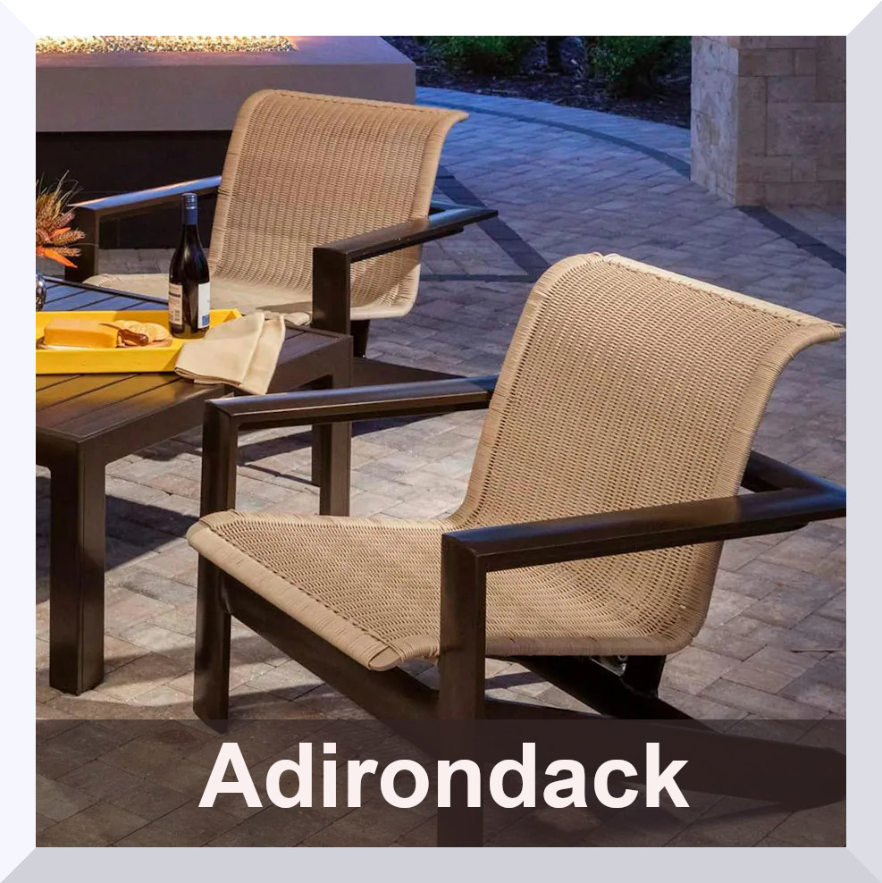 Mid-Height Adirondack Lounge Chair with Oyster Weave by Texacraft