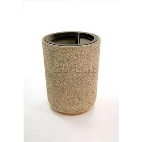 31 Gallon Round Concrete Trash Receptacle with Ashtray Lid