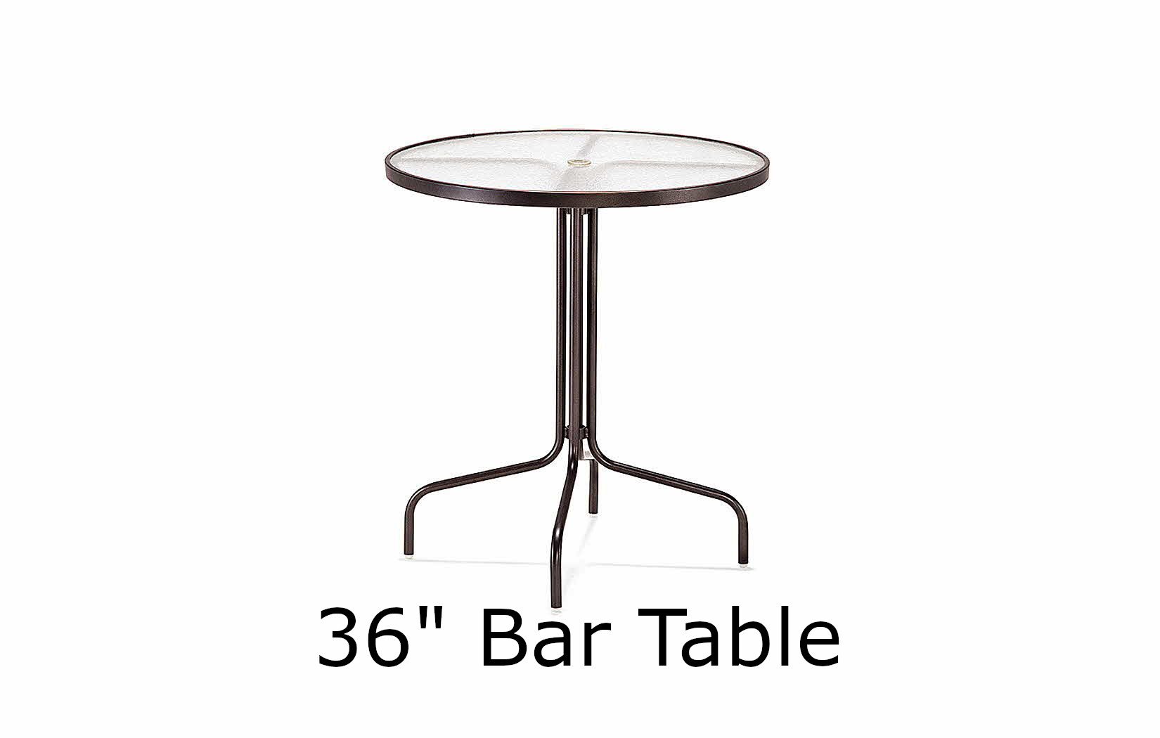 36 Inch Round Acrylic Top Bar Table