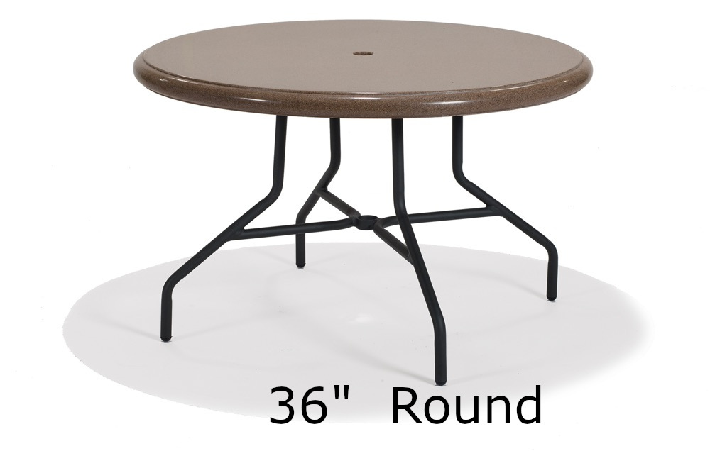 36 Inch Round Fiberglass Cultured Granite Dining Table