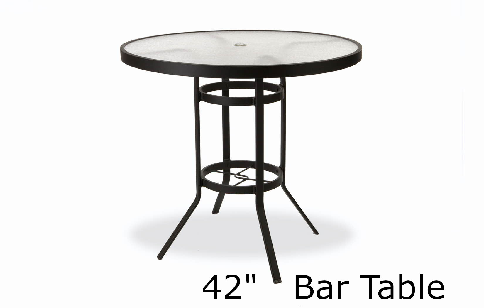 42 Inch Round Acrylic Top Wide Band Bar Height Table