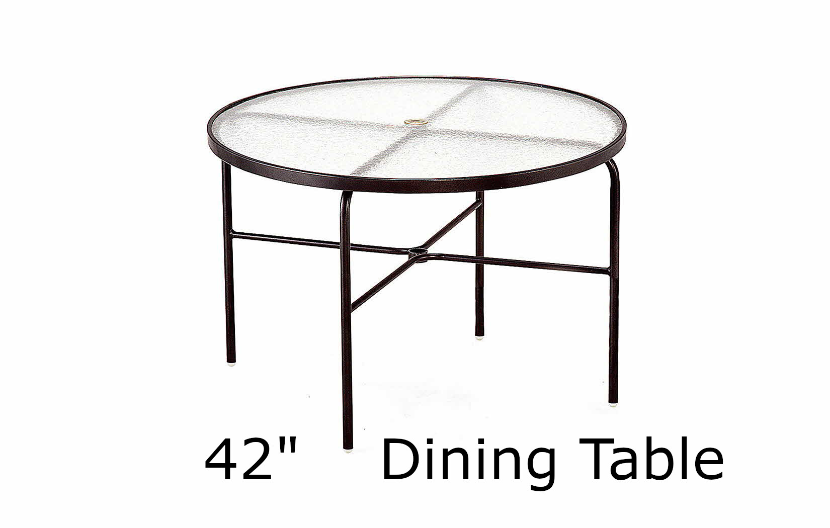 42 Inch Round Acrylic Top Dining Table