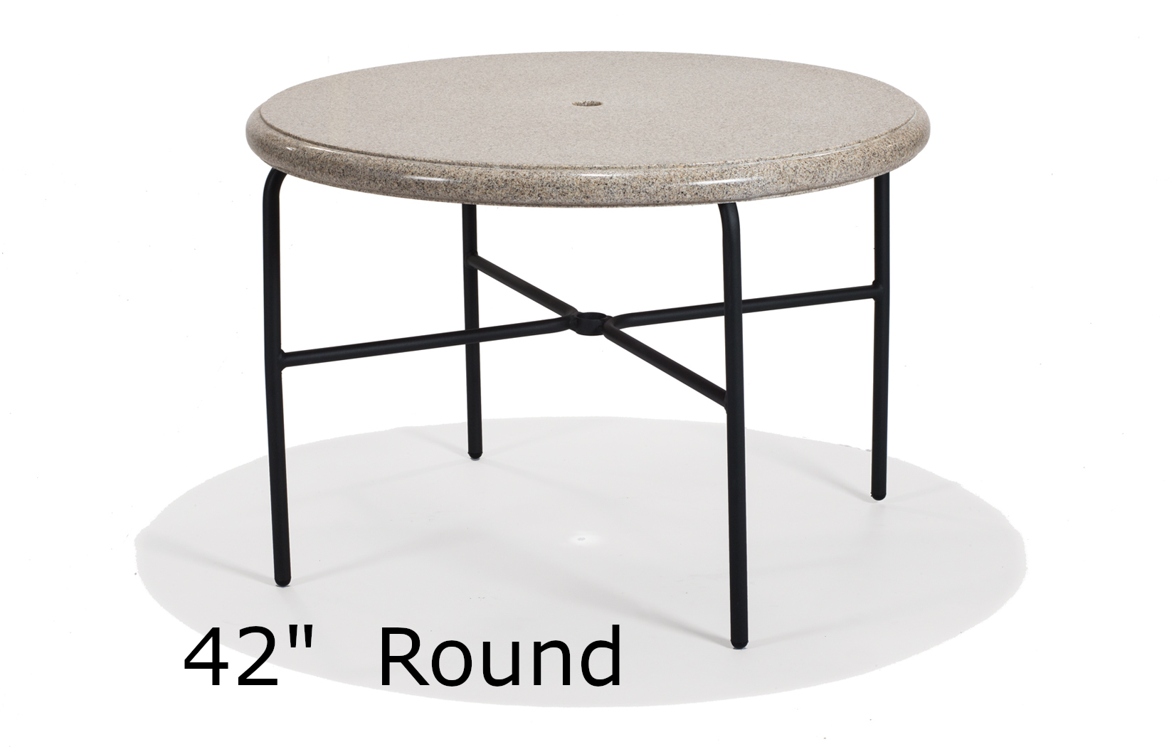 42 Inch Round Fiberglass Cultured Granite Top Dining Table