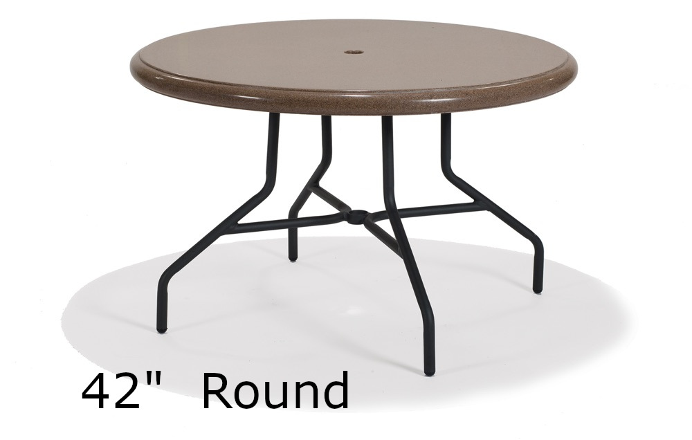 42 Inch Round Slate Fiberglass Top Dining Table