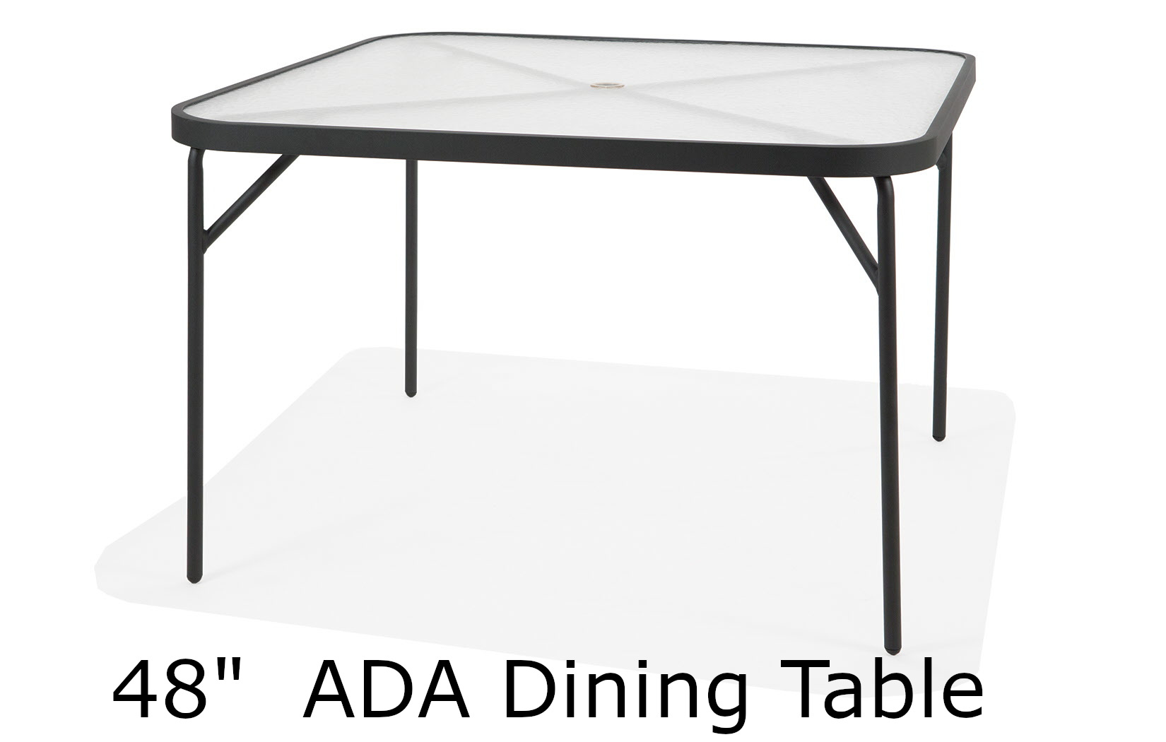 48 Inch square Acrylic Top ADA Dining Table