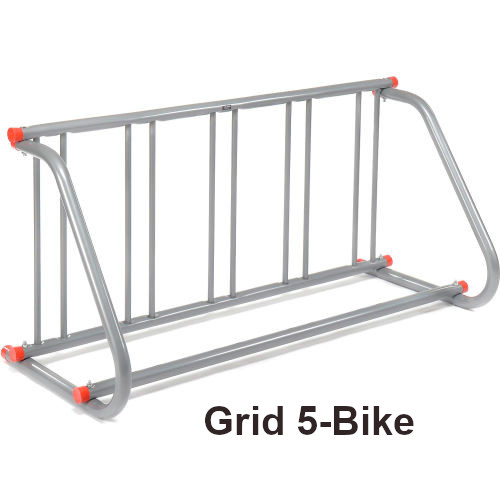 Single-Sided 5-Bike Grid Bike Rack