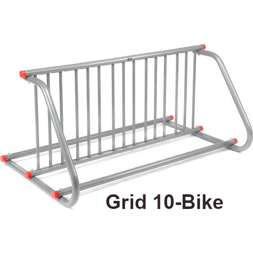 Double-Sided 10-Bike Grid Bike Rack