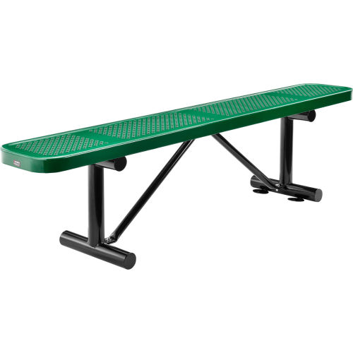 6 Foot Perforated Steel Flat Bench