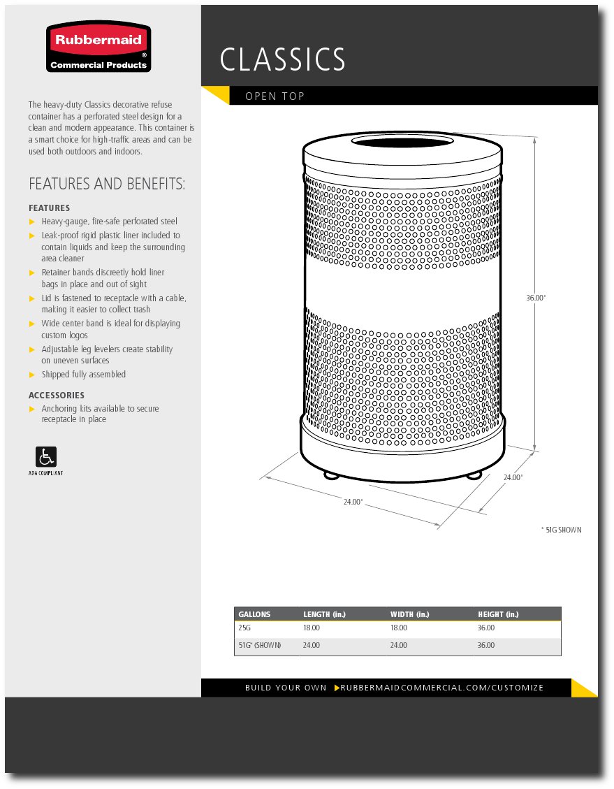 Classics Collection Spec Sheets