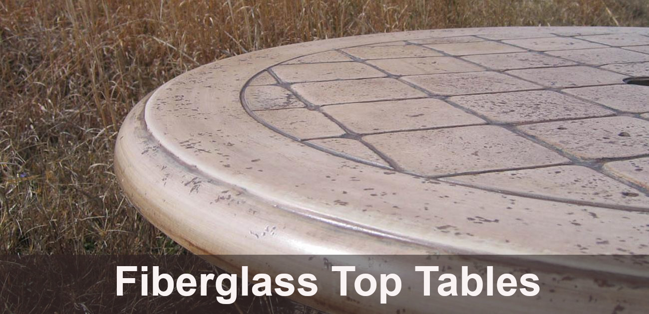Fiberglass Cobblestone Top Dining Tables