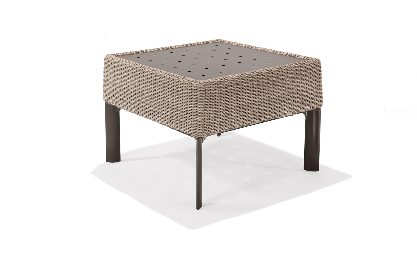 Coeur d'Alene Collection End Table with Stamped Aluminum Top by Texacraft