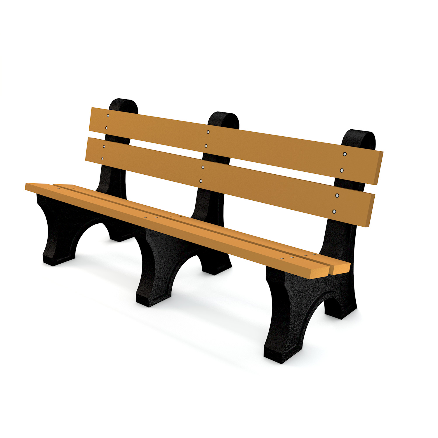 Colonial Recycled Plastic Lumber Park Bench