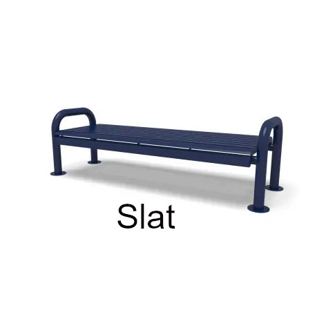Contemporary Slat Outdoor Bench by Wabash Valley Surface Mounted