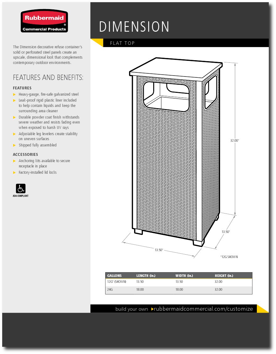 Dimension Series Spec Sheets