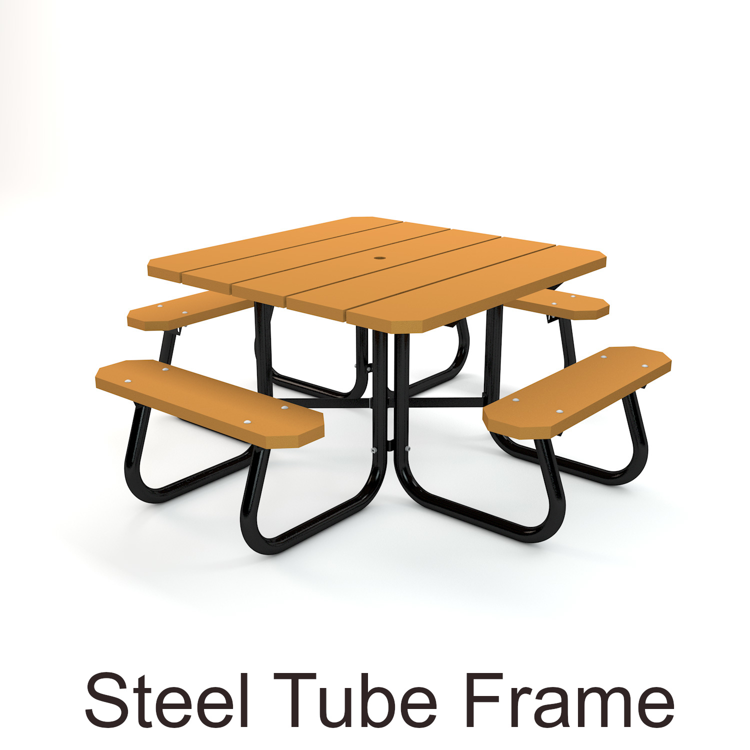 Square Recycled Plastic Lumber Picnic Table