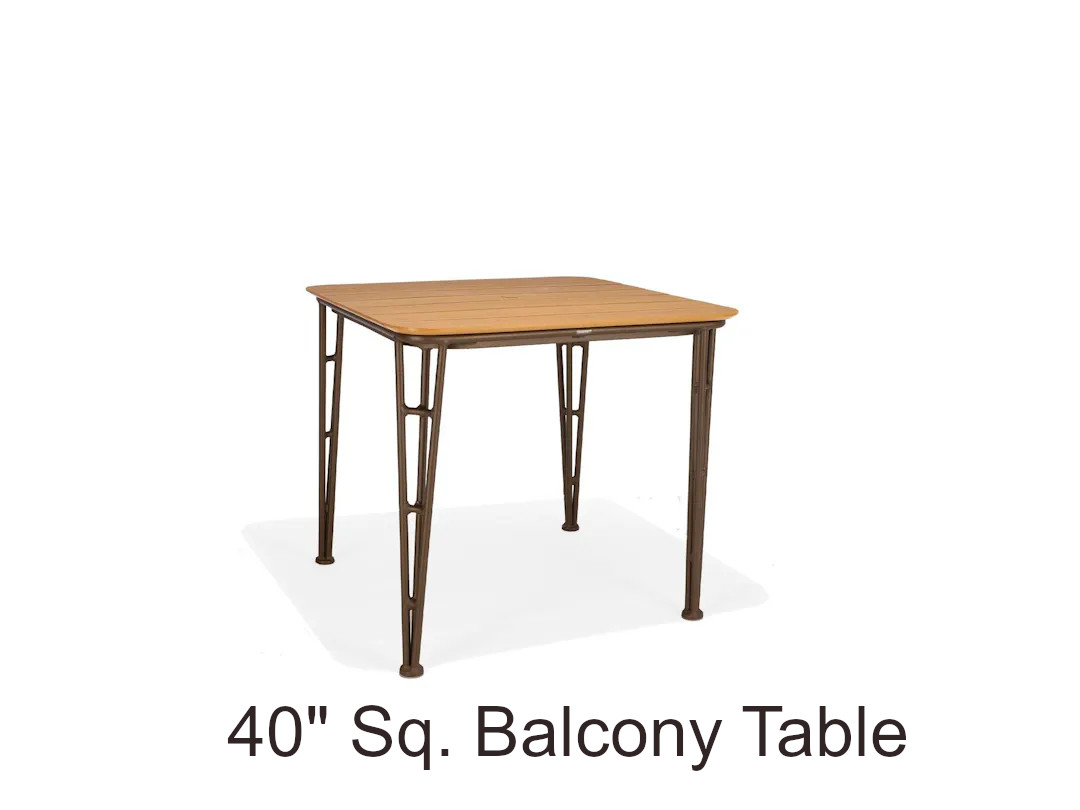 Fountainhead Collection 40 Inch Square Balcony Height Table